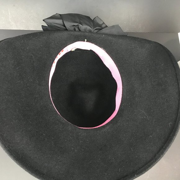Frank Olive Private Collection Black wool felt hat main image 4